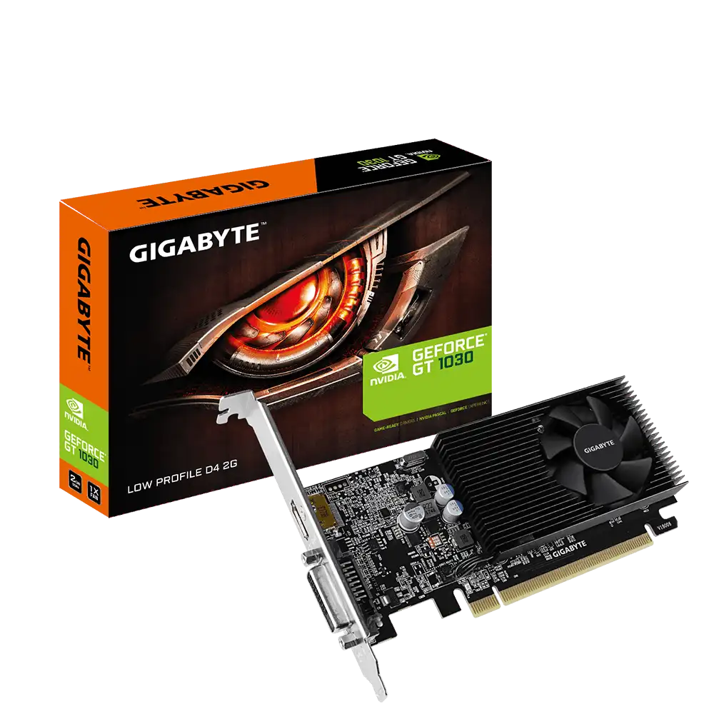 Видеокарта GIGABYTE Nvidia GeForce GT 1030 2GB Low Profile (GV-N1030D4-2GL)