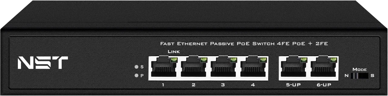 PoE-коммутатор NST Fast Ethernet, Passive (NS-SW-4F2F-P/A)