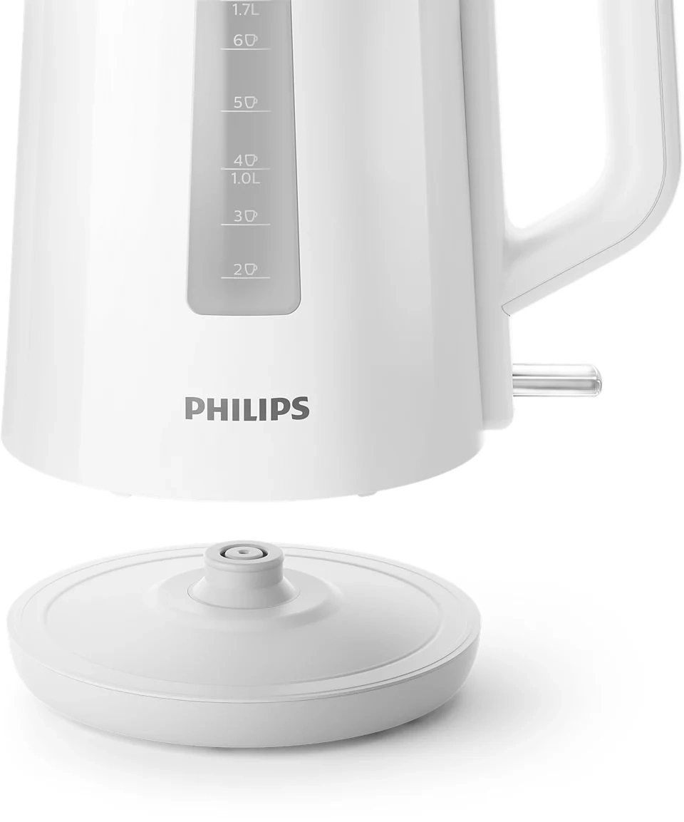 Чайник электрический PHILIPS HD9318/00, пластик, белый