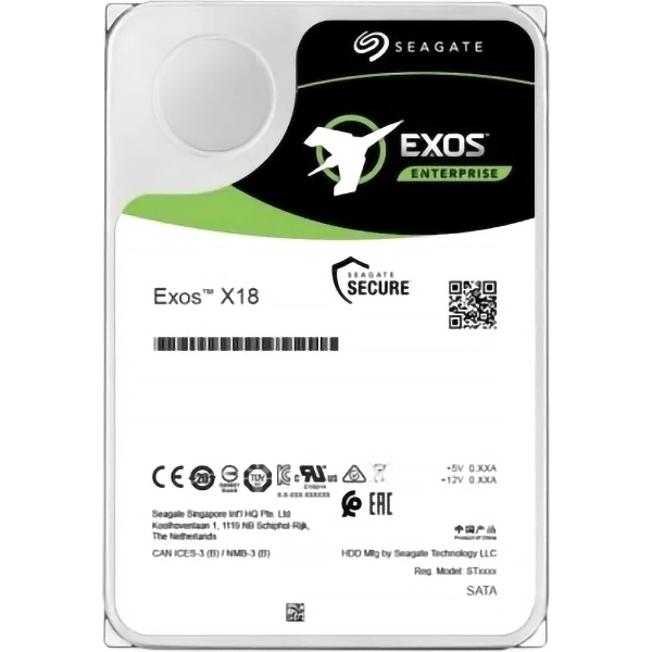 Внутренний HDD диск SEAGATE Exos X18 12TB, SATA3, 3.5