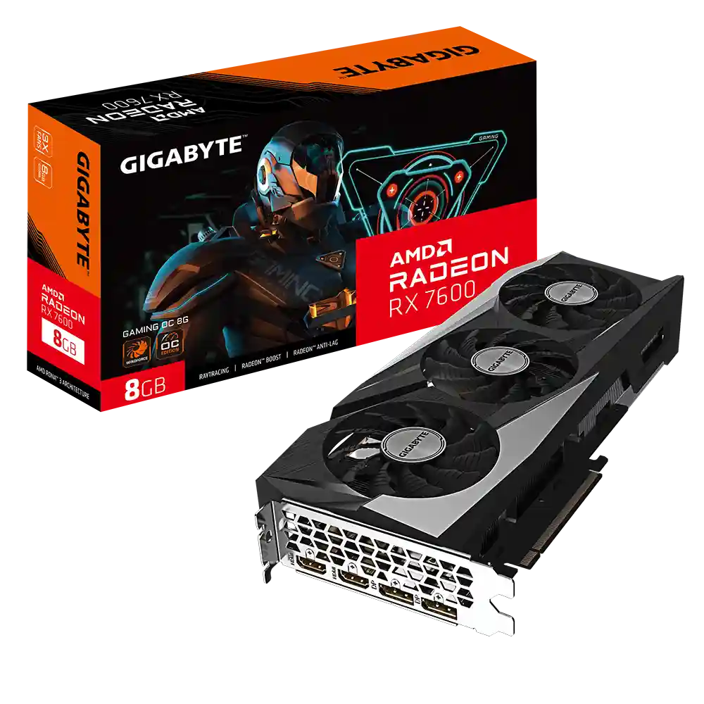 Видеокарта GIGABYTE Radeon RX 7600 Gaming OC 8Gb (GV-R76GAMING OC-8GD)