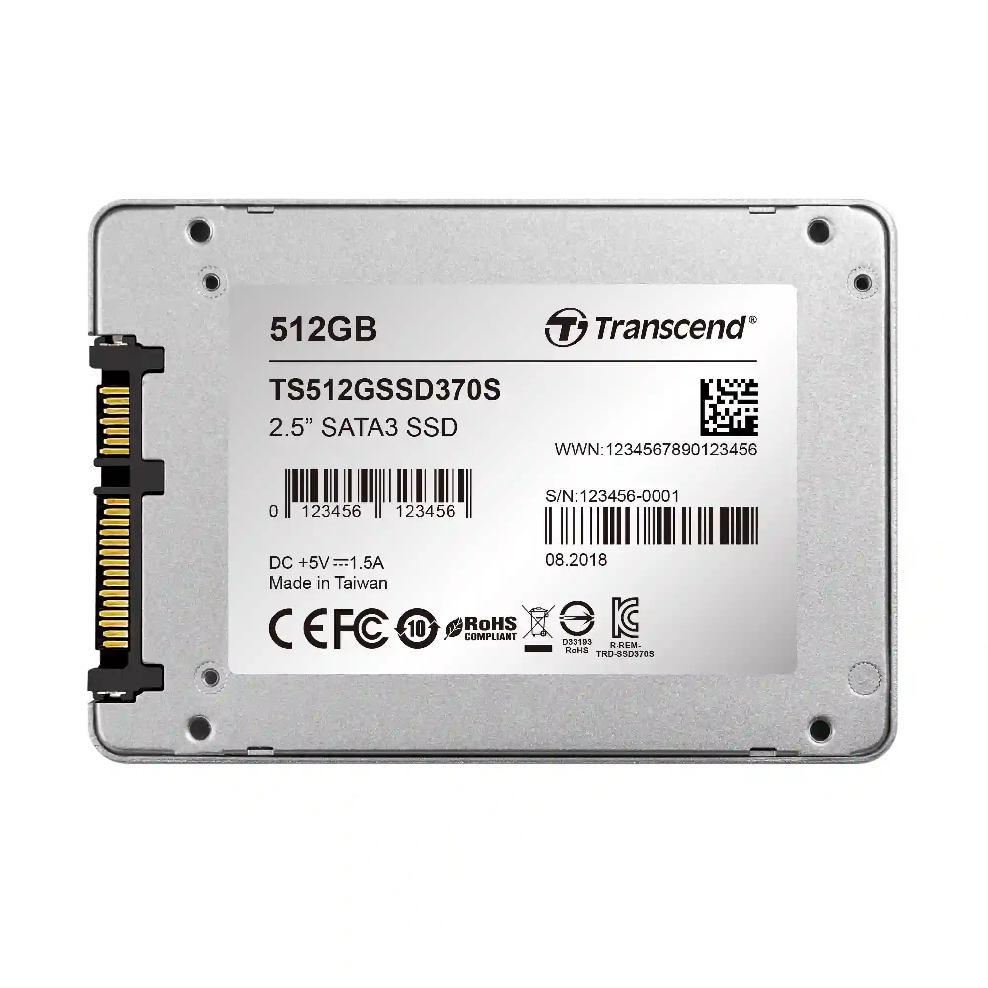 Внутренний SSD диск TRANSCEND 370S 512GB, SATA3, 2.5