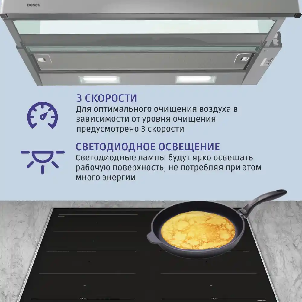 Встраиваемая вытяжка BOSCH DFT63CA50Q Serie 2