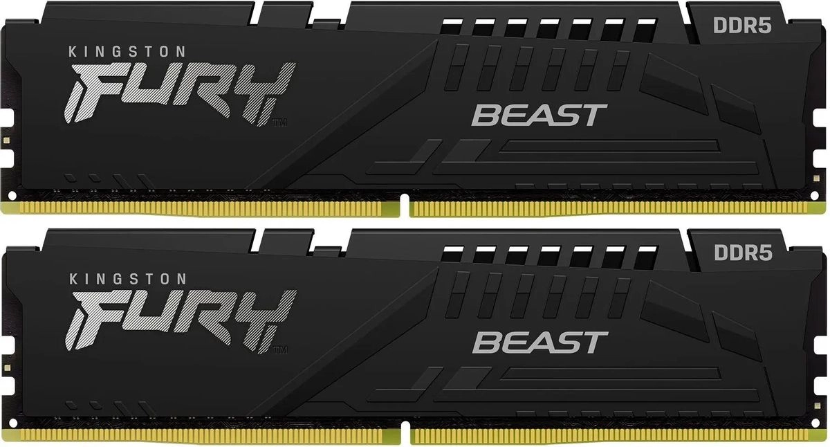 Оперативная память KINGSTON FURY Beast Black DIMM DDR5 64GB (2x32GB) 5200 MHz (KF552C36BBEK2-64)