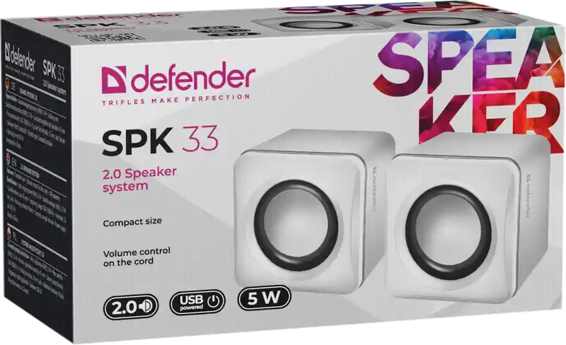 Акустическая система 2.0 DEFENDER SPK 33 (65631)
