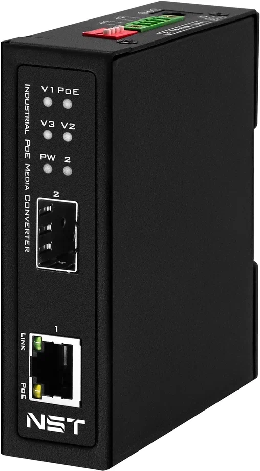 Медиаконвертер промышленный NST Gigabit Ethernet NS-MC-1G1GX-P/I