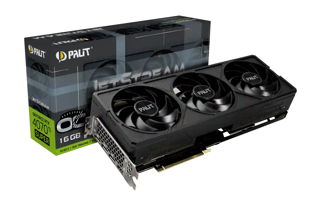 Видеокарта PALIT GeForce RTX 4070 Ti Super JetStream OC 16GB (NED47TSS19T2-1043J)