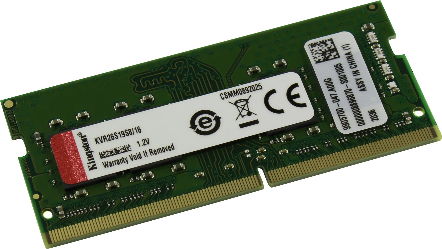 Оперативная память KINGSTON SODIMM DDR4 16GB 2666 MHz (KVR26S19S8/16)