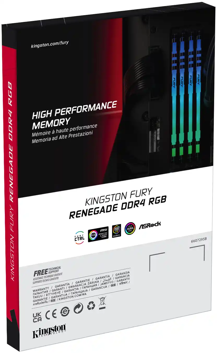 Оперативная память KINGSTON FURY Renegade RGB DIMM DDR4 8GB 3200 MHz (KF432C16RBA/8)