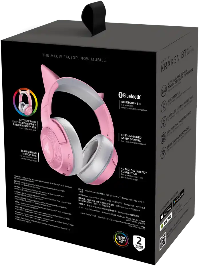 Гарнитура игровая RAZER Kraken BT Kitty Edition Quartz Pink (RZ04-03520100-R3M1)