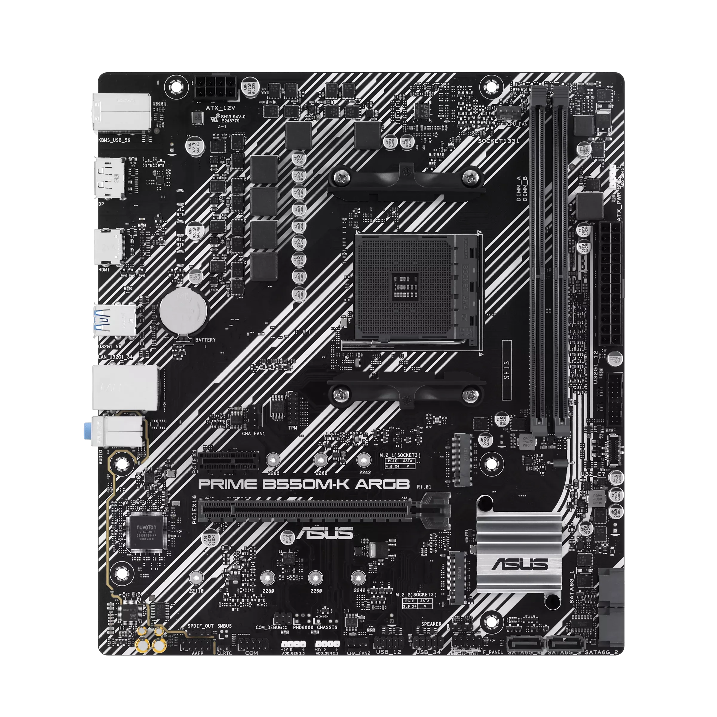 Материнская плата ASUS PRIME B550M-K ARGB (90MB1GC0-M0EAY0)