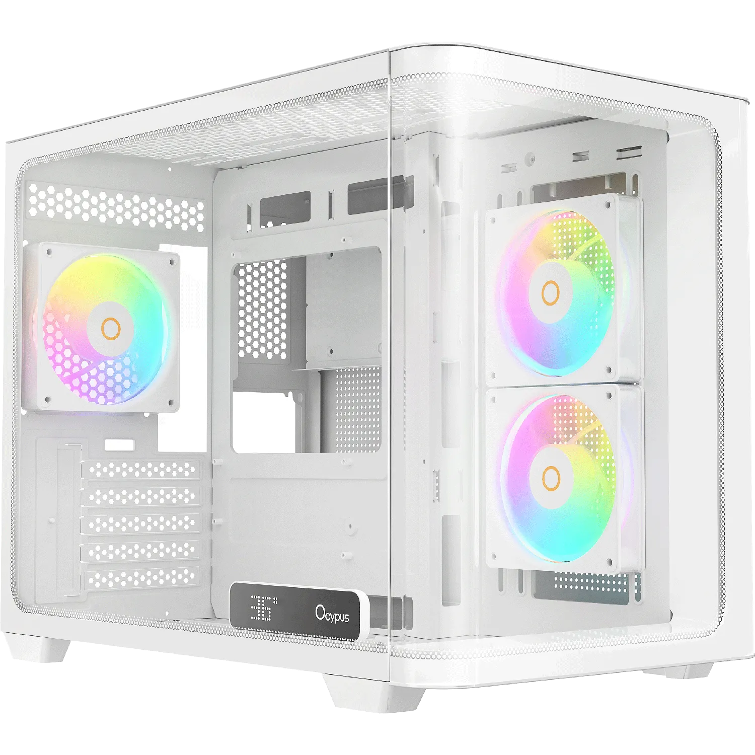 Корпус для ПК без БП OCYPUS Iota C50 Curve WH ARGB White (Iota-C50-WHD300CD-GL)