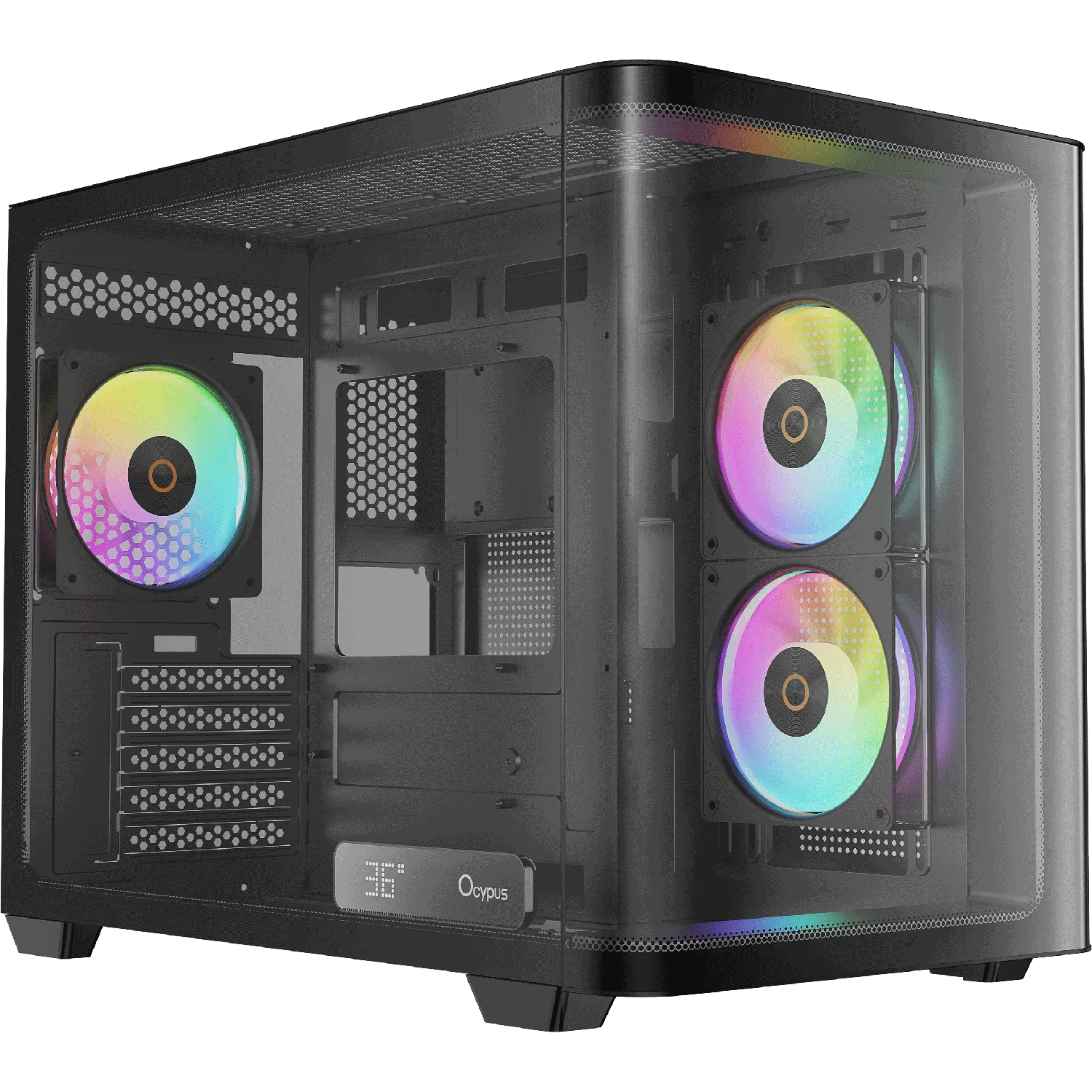 Корпус для ПК без БП OCYPUS Iota C50 Curve BK ARGB Black (Iota-C50-BKD300CD-GL)