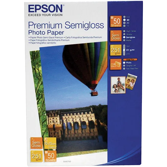 Фотобумага EPSON Premium Semigloss Photo Paper (10x15) 50 шт. (C13S041765)