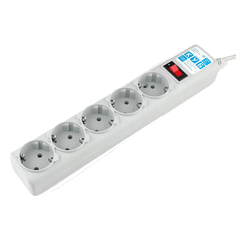 Сетевой фильтр POWER CUBE SPG-B-15 5м Gray
