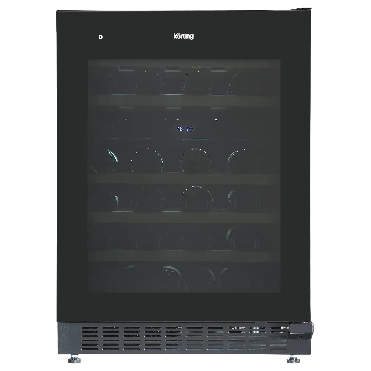 Встраиваемый винный шкаф KORTING KFW 803 DB GN, черное стекло