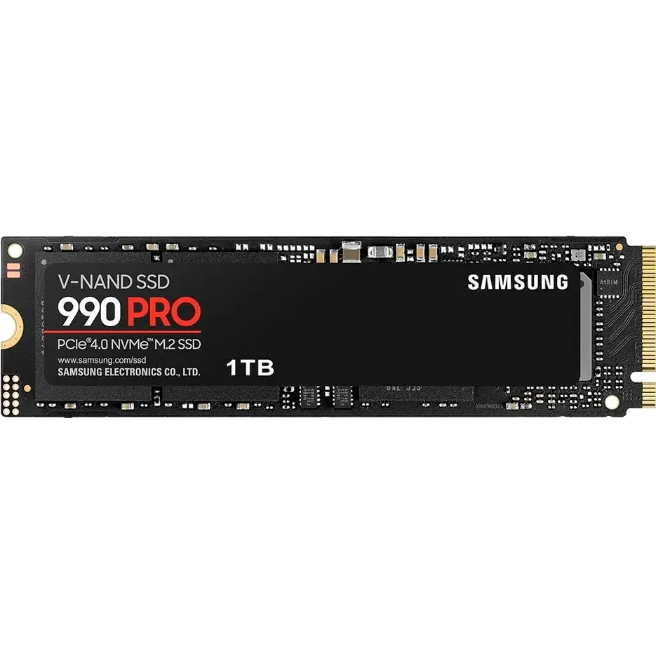 Внутренний SSD диск SAMSUNG 990 PRO, 1000GB, M.2, NVMe 2.0, PCIe 4.0 x4 (MZ-V9P1T0CW)